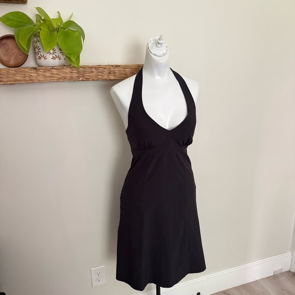 Athleta Womens Black Stretch Athleisure Dress Mini Length Long Sleeve Size S - Picture 3 of 11